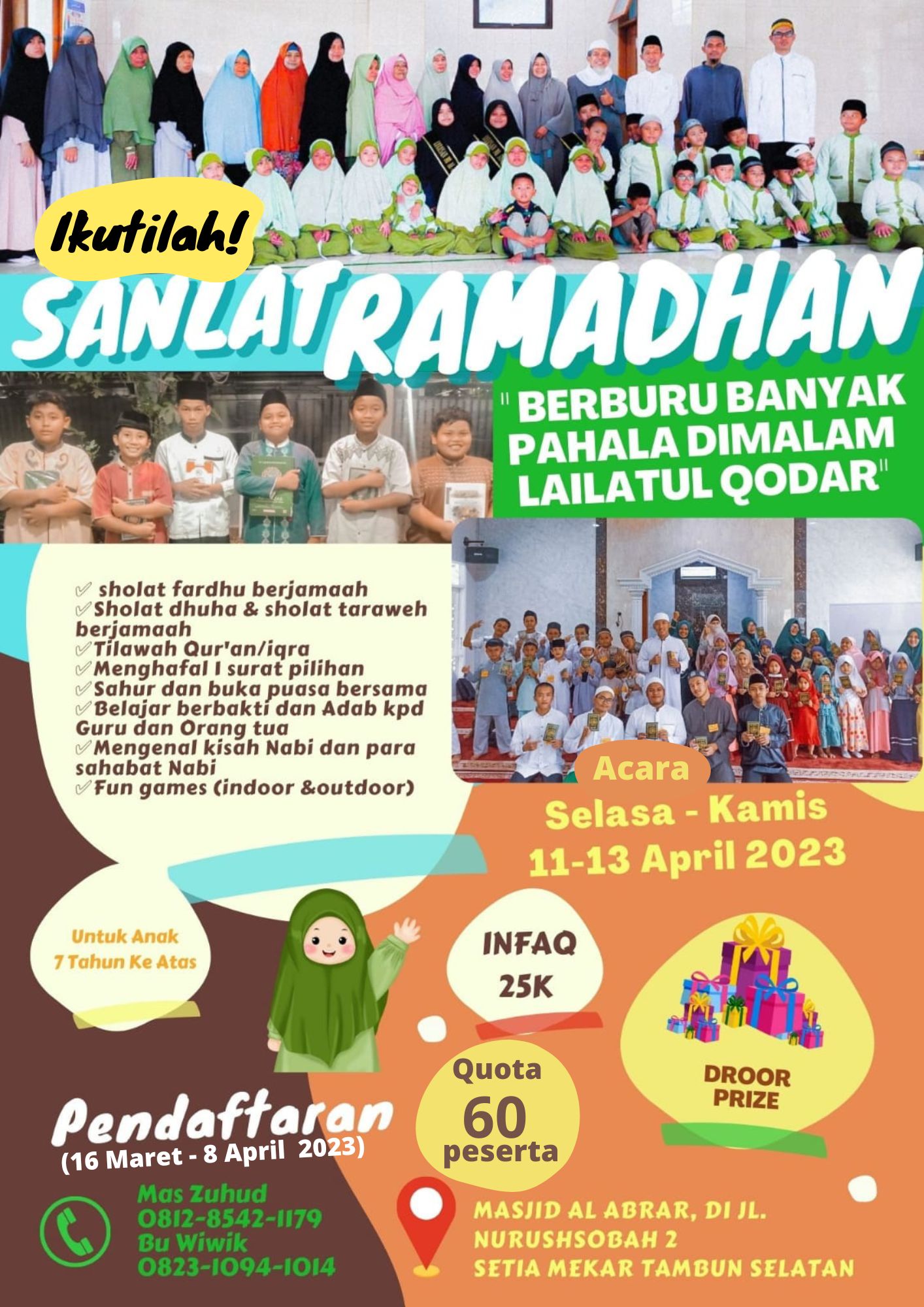 Sanlat Ramadhan di Bekasi (Pesantren Kilat Anak Bersama Santri Pondok )
